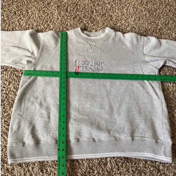 Levi's Red Tab Crew Neck Sweatshirt Medium Gray Crewneck Men - Picture 2 of 7